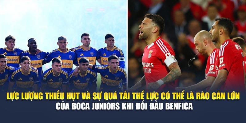 Soi Kèo Bóng Đá Boca Juniors Vs Benfica Tại geektalk.in.net 2 Lực lượng thiếu hụt và sự quá tải thể lực có thể là rào cản lớn của Boca Juniors khi đối đầu Benfica