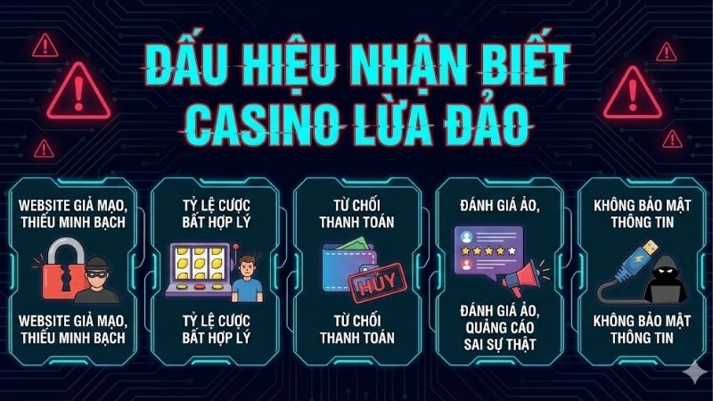 Dấu hiệu nhận biết Casino lừa đảo – Cách phòng tránh và bảo vệ tài khoản 3 dau-hieu-nhan-biet-casino-lua-dao